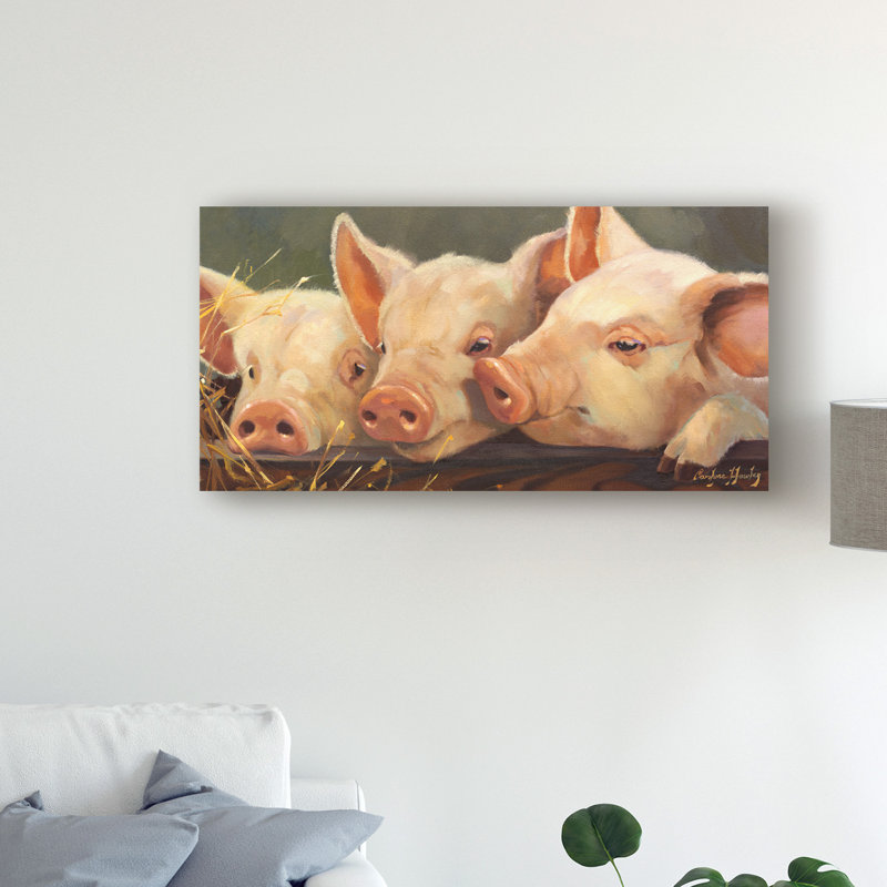 « porc céleste », reproduction sur toile tendue, H 10 po x l 19 po x P 2 po