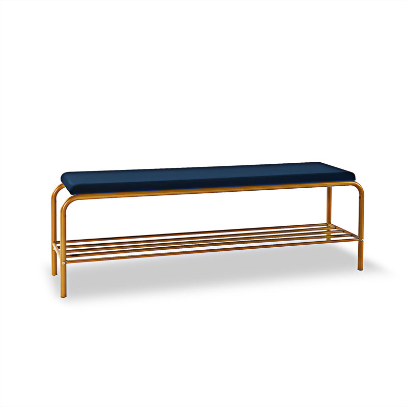 Banc en métal Shlok, Bleu