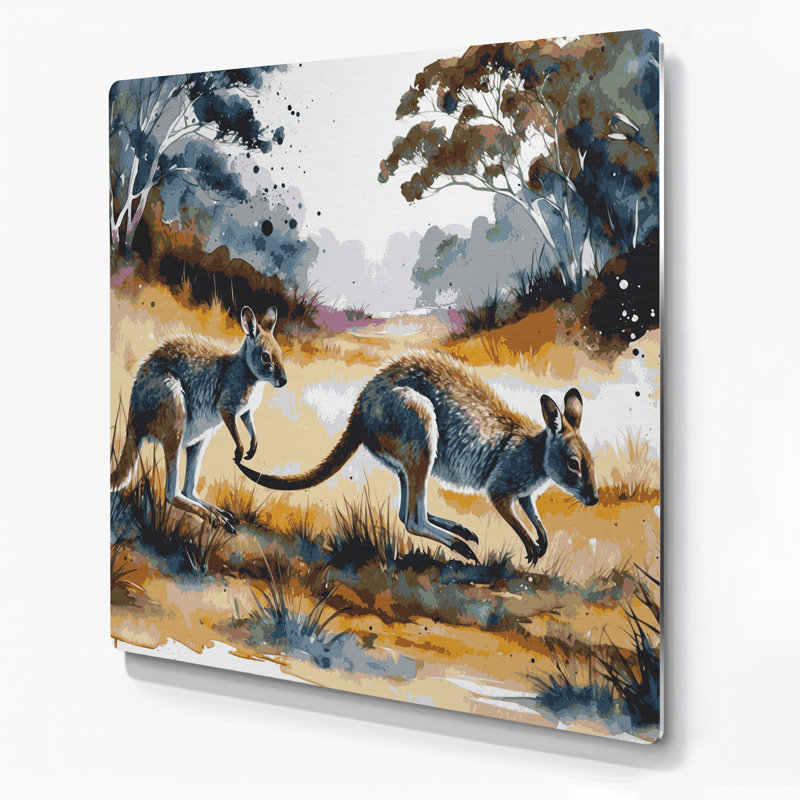 Art mural en métal noir Wildlife, H 12 po x l 12 po