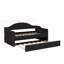 Lit de jour simple rembourré capitonné avec couchette, canapé-lit en velours avec ports USB et ports de charge de type C, aucun sommier nécessaire-763592387