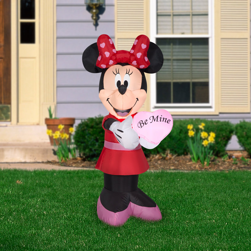 Cœur gonflable Minnie tenant