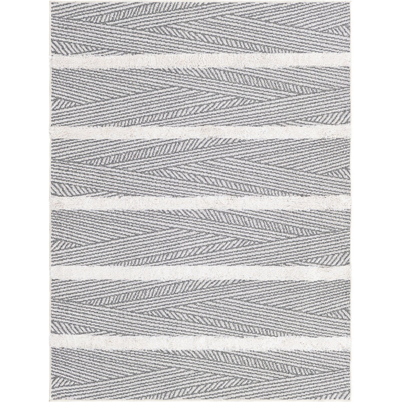 Eiryn Cotton Abstract Indoor Rug, Rectangle 4'5" x 6'