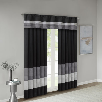 Amherst Polyoni Pintuck Single Curtain Panel