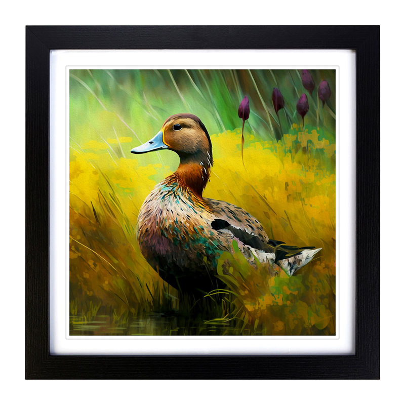 Single Picture Frame Print on Wood, Black