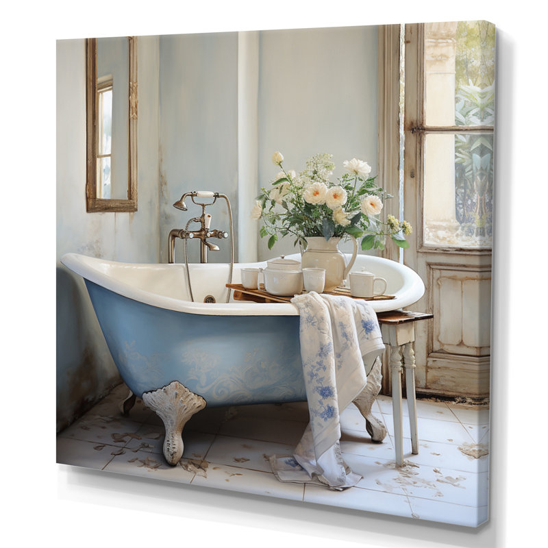 «Bath Laundry Serenity Soak», reproduction sur toile, H 24 po x l 24 po x P 1 po, Toile tendue