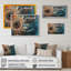 Habibollah orange et bleu, reflet artistique d'un esprit libre II sur toile-88533951-88533950