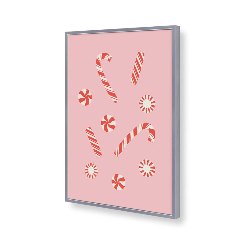 «A Peppermint Christmas By Lathe & Quill», reproduction d'art sur toile, H 32 po x l 24 po, Argent argent