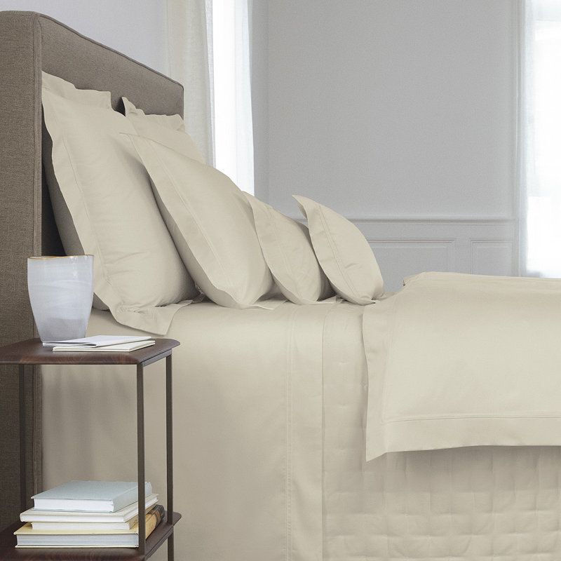 Triomphe Fitted Sheet, Twin Fitted Sheet, Blanc