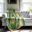 Sunny Sips - Couverture sherpa de qualité supérieure 1 pièce-100821437