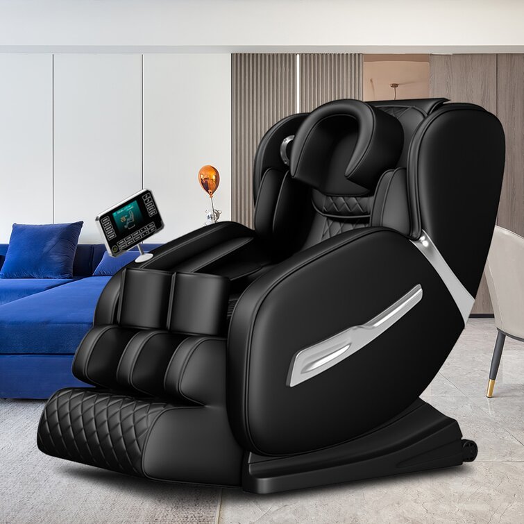 Inbox Zero Vegan Leather Heated Massage Chair & Reviews