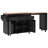 85.5" Kitchen Island with Extendable Dining Table, Kitchen Storage Table with 3 Side Open Shelves, Rolling Kitchen Island with Power Outlet, 3 Drawers, 2 Doors, for Kitchen, Dining Room, Black-2112123242