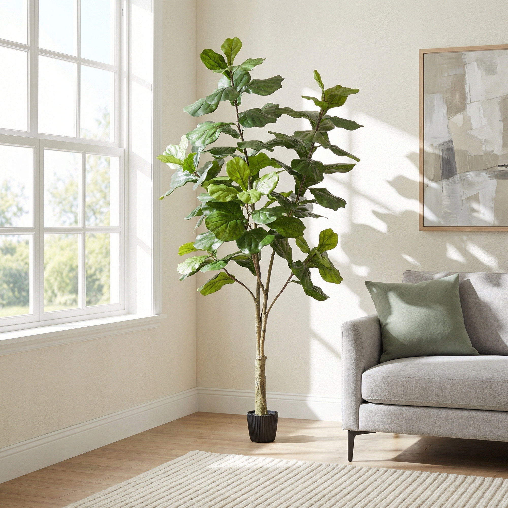 Faux Tree in Pot, 84" H x 40" W x 40" D