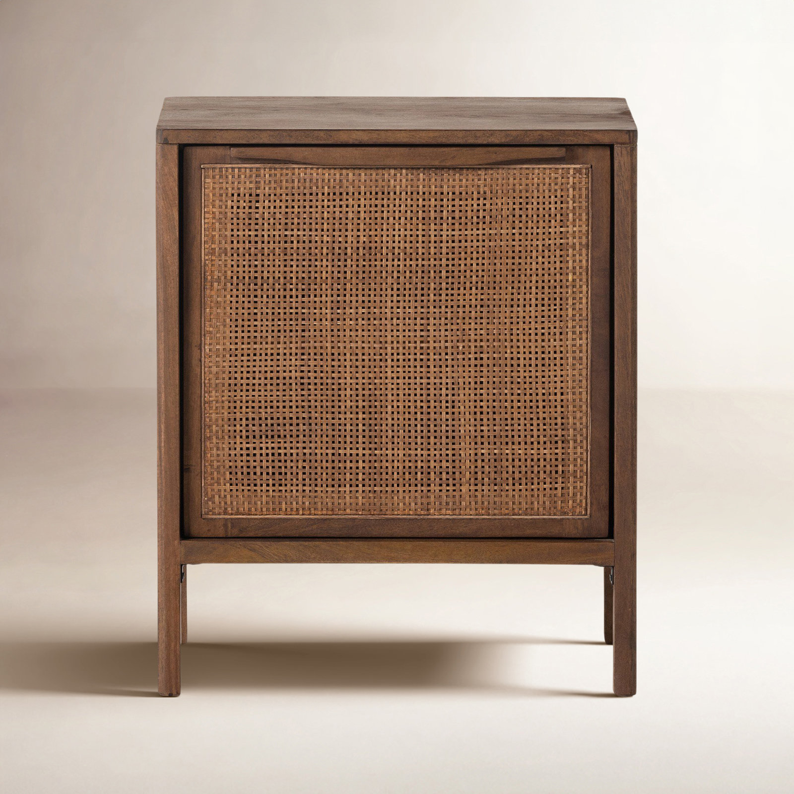 Nellie Cane Nightstand, Right, Brown