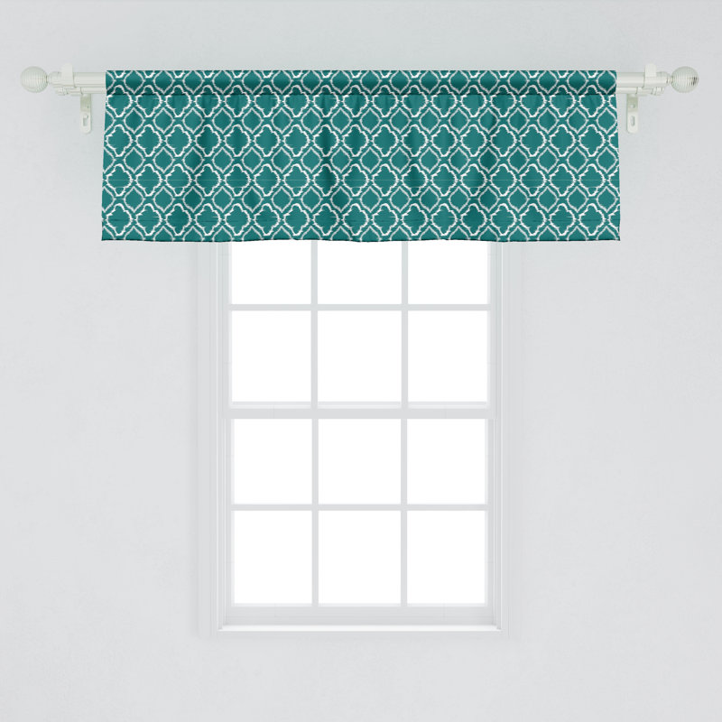 Cantonnière Ambesonne sarcelle paquet de 2 motif traditionnel ikat 50706, L 54 po x L 18 po