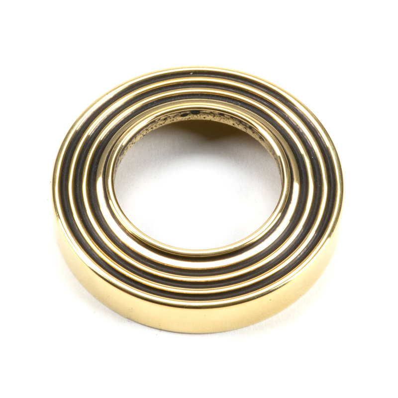 Brompton Latch Right Hand Door Handle, Aged Brass