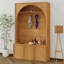Portemanteau arqué avec banc et rangement pour chaussures, banc de rangement pour hall d'entrée avec crochets et tablettes réglables, 3 armoires-1229027551