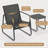 2 Person Outdoor Seating Set with metal Frame and Duurable Mesh Fabric ,3 Piece Set-113688887