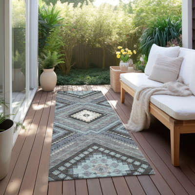 Tapis intérieur / extérieur lavable Solene Pewter 