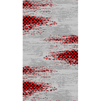 Tapis rouge/gris Saxmundham