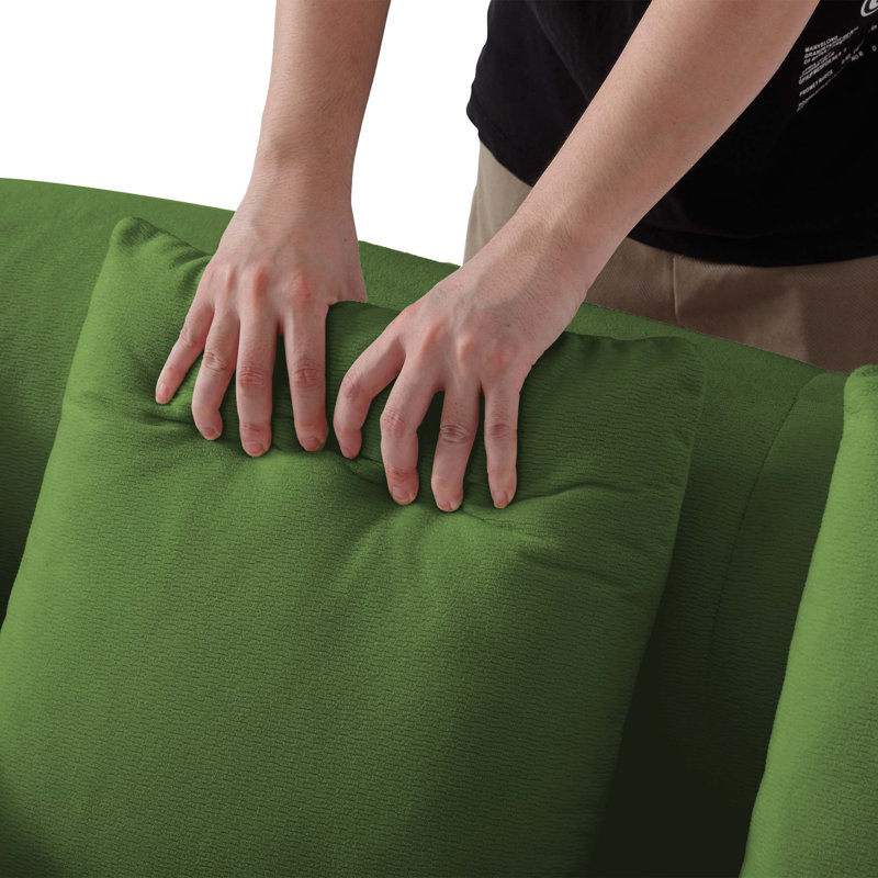 Canapé-lit pliable 2 en 1 avec tissu chenille texturé