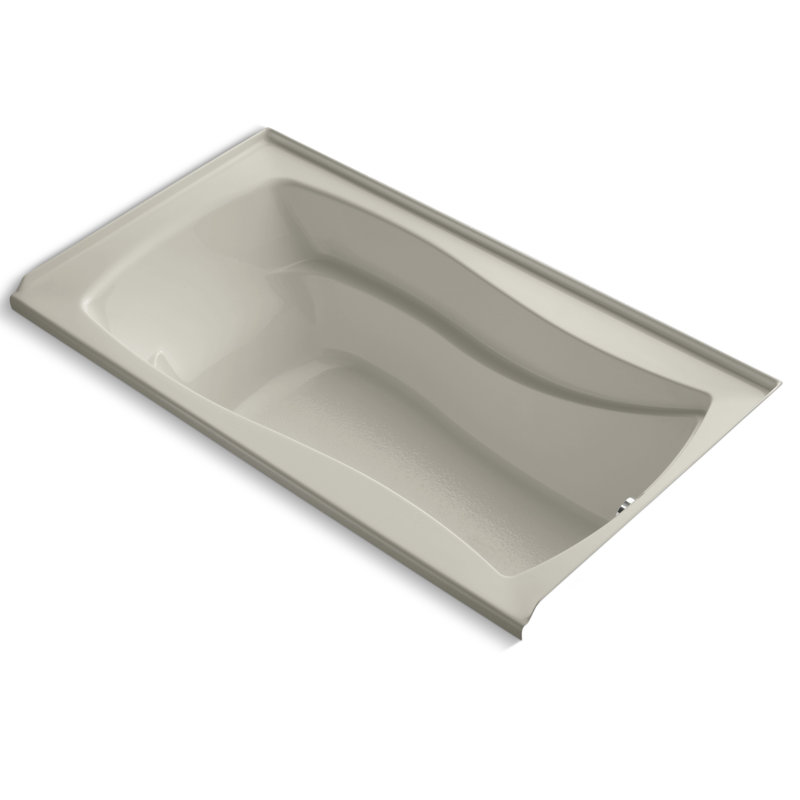 Mariposa 66" x 36" Drop In Soaking Bathtub, Sandbar, Left