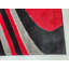 Tapis à poils longs rouge et noir-249637586