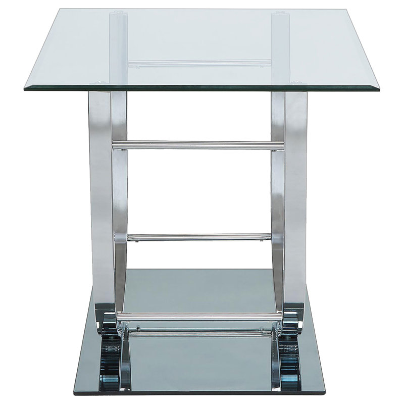 Table de bout moderne élégante et chic, Chrome