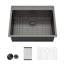 Évier de cuisine encastré à simple cuve en acier inoxydable de calibre 16 L 28 po x l 22 po-100668146