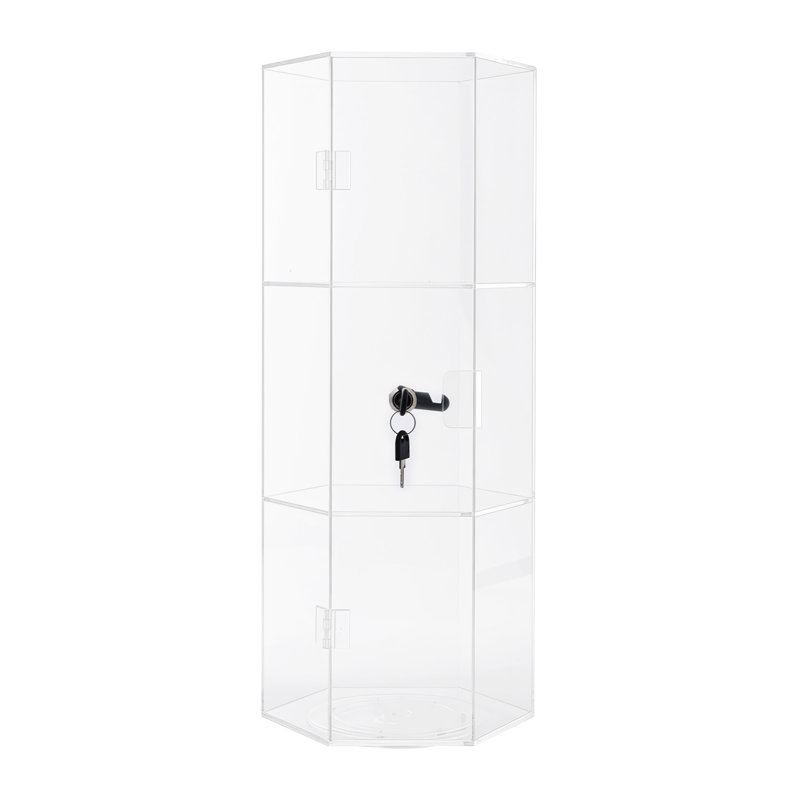 Vitrine à bijoux rotative à 3 niveaux