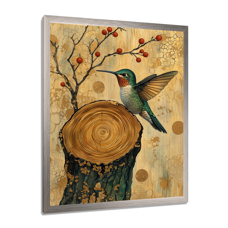 Giann - animaux, art mural sur toile, H 44 po x l 34 po, Picture Framed, Argent argent