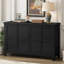 U_STYLE Buffet de rangement 4 portes avec tablettes réglables et poignées rétro Atimon-1568869974