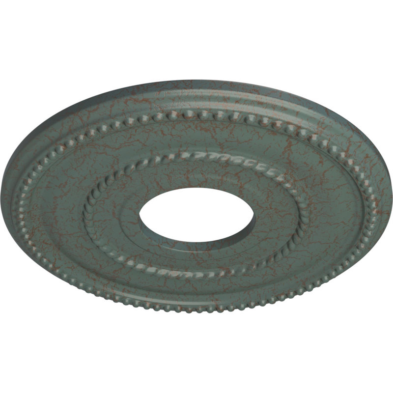 Médaillon de plafond H 12,125 po x l 12,125 po x P 0,75 po Valeriano, Craquelure tourbillon de nuage