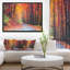 «Road in Beautiful Autumn Forest», reproduction de photo sur toile tendue encadrée-26690868