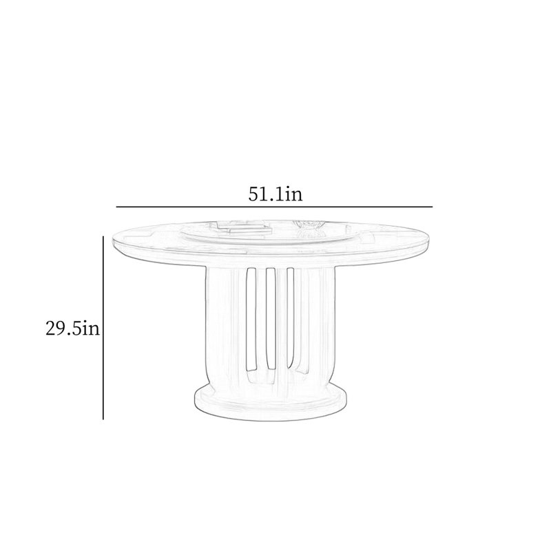 Lanza, 29.5"H x 51.1"L x 51.1"W