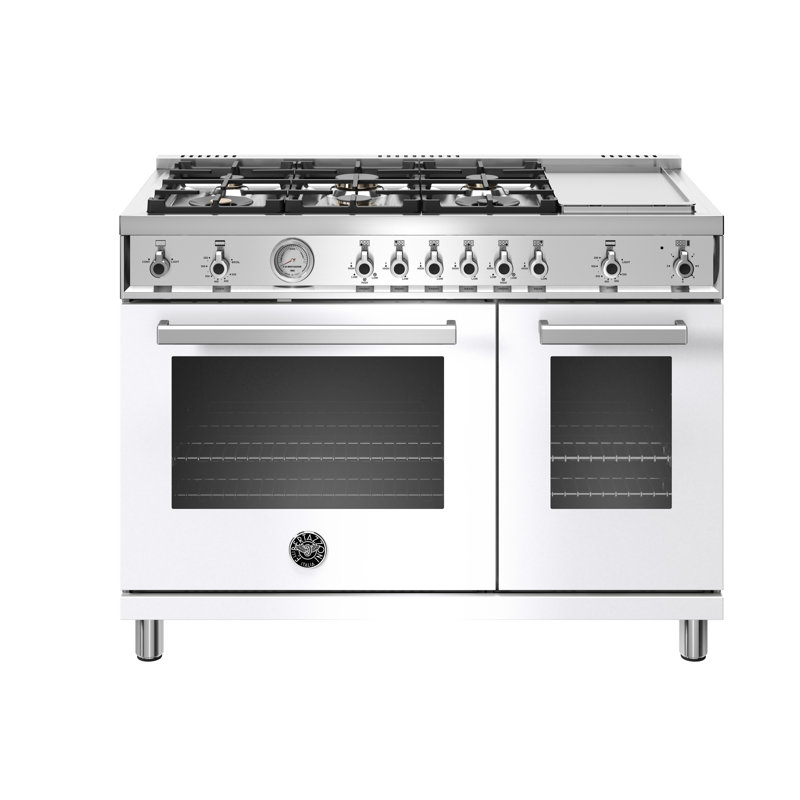 Bertazzoni 48'' W Free Standing Range, Bianco