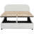 White Fleece Full Size Platform Bed With Silent Hydraulic Storage-1274164652