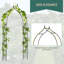 44.9'' W x 11.8'' D Steel Garden Arch in Black
