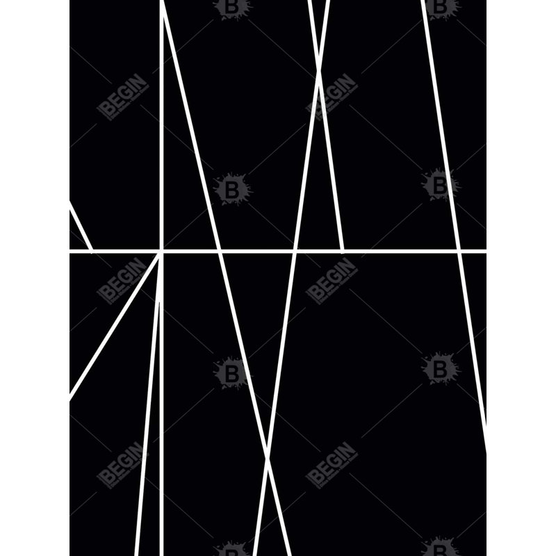 Abstract White Duvet Cover - White Stripes on Black Background