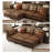 Modular Sectional Sofa With Storage, Modern Brown Faux Leather, Reversible Chaise, U Shaped Couch For Living Room, Waterproof & Easy Clean, Seats With 2 Ottomans-1878409068
