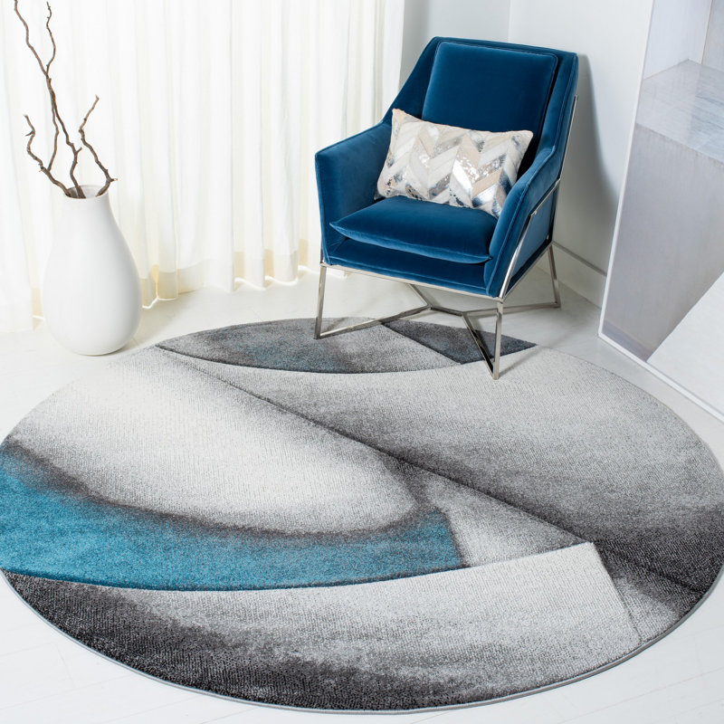 Tapis abstrait performance Towanda, Rond 6 pi 7 po