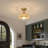 Maemi Vintage Semi-flush Mount Ceiling Light,petal Glass For Living Room-190285401