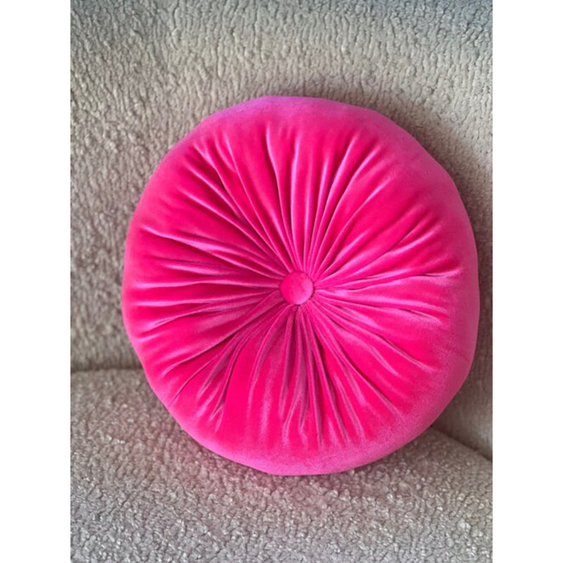 Coussin Therese, H 12 po x l 12 po, Rose vif foncé