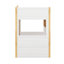 Lit superposé avec garde-corps en forme de maison et tablettes et tiroirs de rangement-532082866