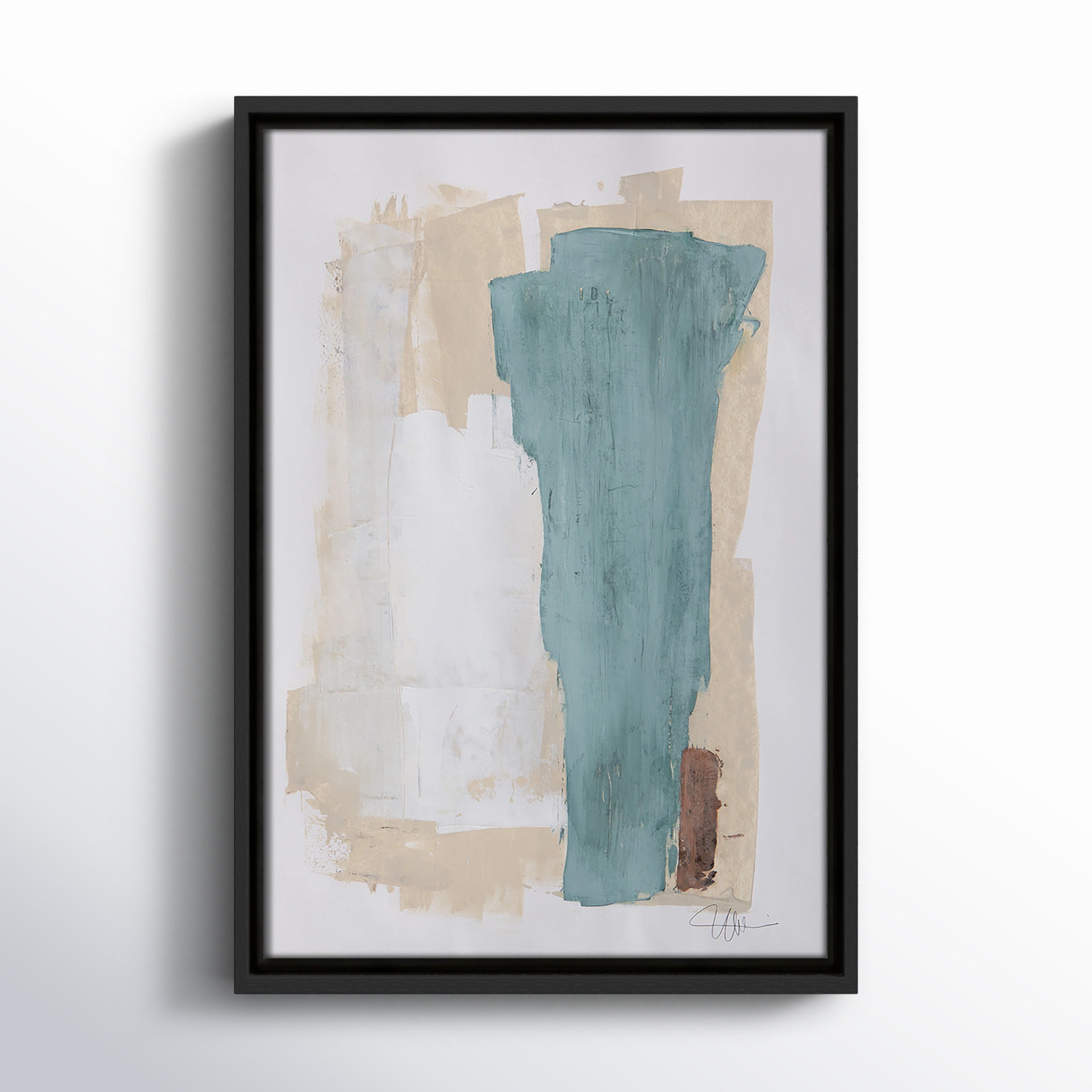 Hubbard "Together We Work-II" Print, Espresso Framed, 19.5" H x 13.5" W x 2" D