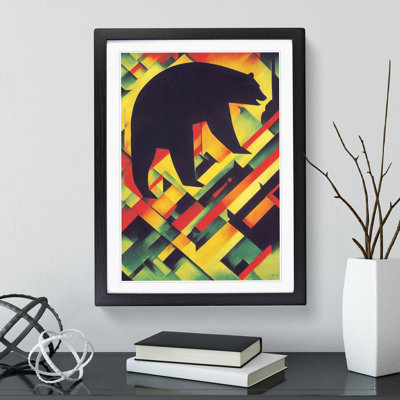 XV1022-5058X Walking Bear Abstract - Wall Art