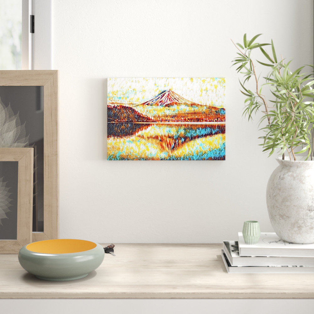 East Urban Home 'Landscape Mount Fuji Mountain (2)' Art Print on Canvas ...