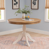 Tobin 42” Round Solid Pine Pedestal Dining Table