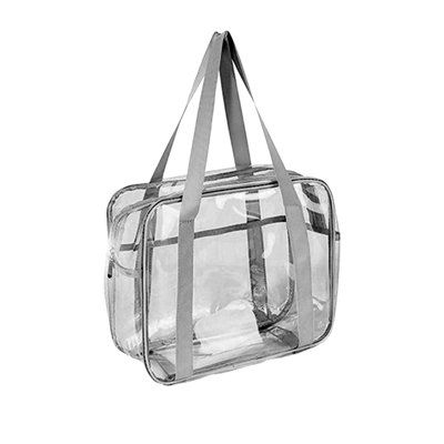 Sac fourre-tout à fermeture à glissière, sac de voyage pour salle de bain portable dans un sac à cosmétiques en PVC transparent