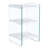 Simple and Generous Three - level Bedside Table with Storage Function, MDF Surface and Transparent Tempered Glass Sides for Home Use-314087911