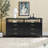 Modern Solid Wood EZ Assembly 6 Drawer Dresser with Glass Top-716782690